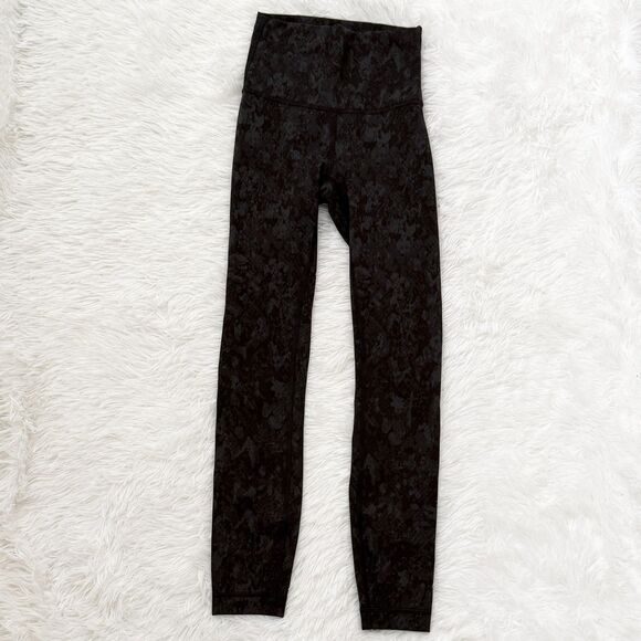Lululemon Wunder Train High-Rise Tight 25" Hideaway Camo Deep Coal Multi Size 0 - Picture 2 of 9